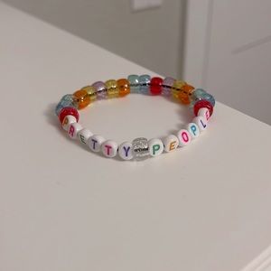 Handmade stretchy beaded bracelet